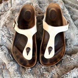 Birkenstocks women, pearl ivory color